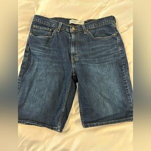 Levi Strauss Signature Denim Shorts Mens 34 Blue Classic Straight Casual Jean